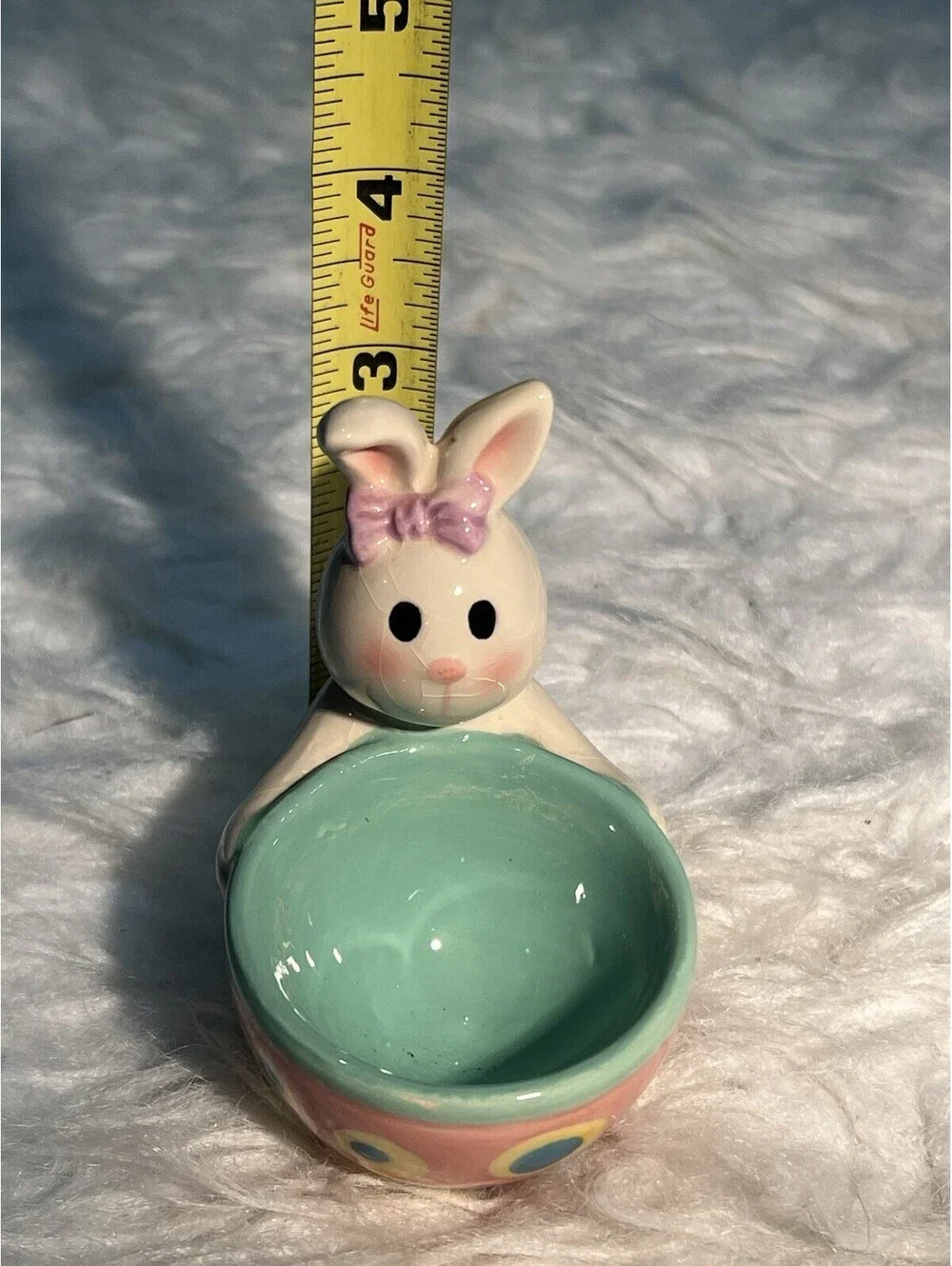 Ceramic Colorful Bunny Egg Cup Holder